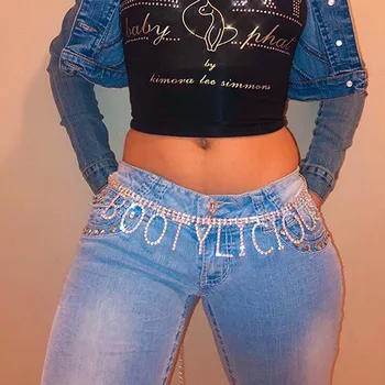 

fashion ins sexy waist ACTS the role of female personality in English letters set auger pendant female waist chain