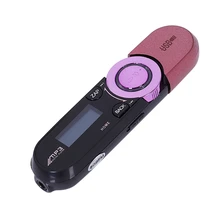 8GB USB диск Флешка USB lcd MP3-плеер рекордер fm-радио мини SD/TF, розовый