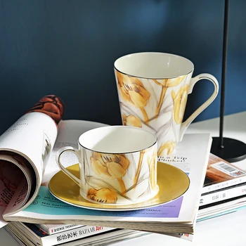 

Skomo European style tulip steak knife fork plate domestic western food Bone China Art love creation dinner plate