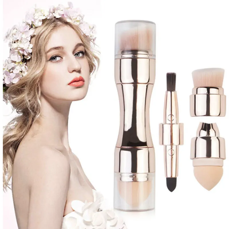 

Multi-functional Professional 4 in 1 Makeup Brushes Foundation Eyebrow Eyeliner Blush Powder Cosmetic Concealer Brushes