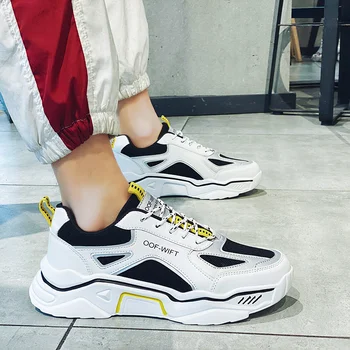 

Men Sneakers Spring Autumn Men Vulcanize Shoes Rubber Man Casual Shoes Synthetic Breathable Shoes Men Adult Shoes Lace-up Shoes