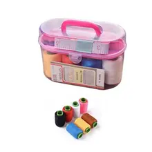 High-quality Gold Tail Needle Set 7-color Thread Roll Needlework Sewing Kit Treasure Box Large
