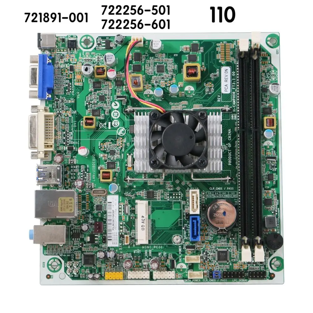 

721891-001 For HP 110 110-352na Motherboard 722256-501 722256-601 Mainboard 100%tested fully work