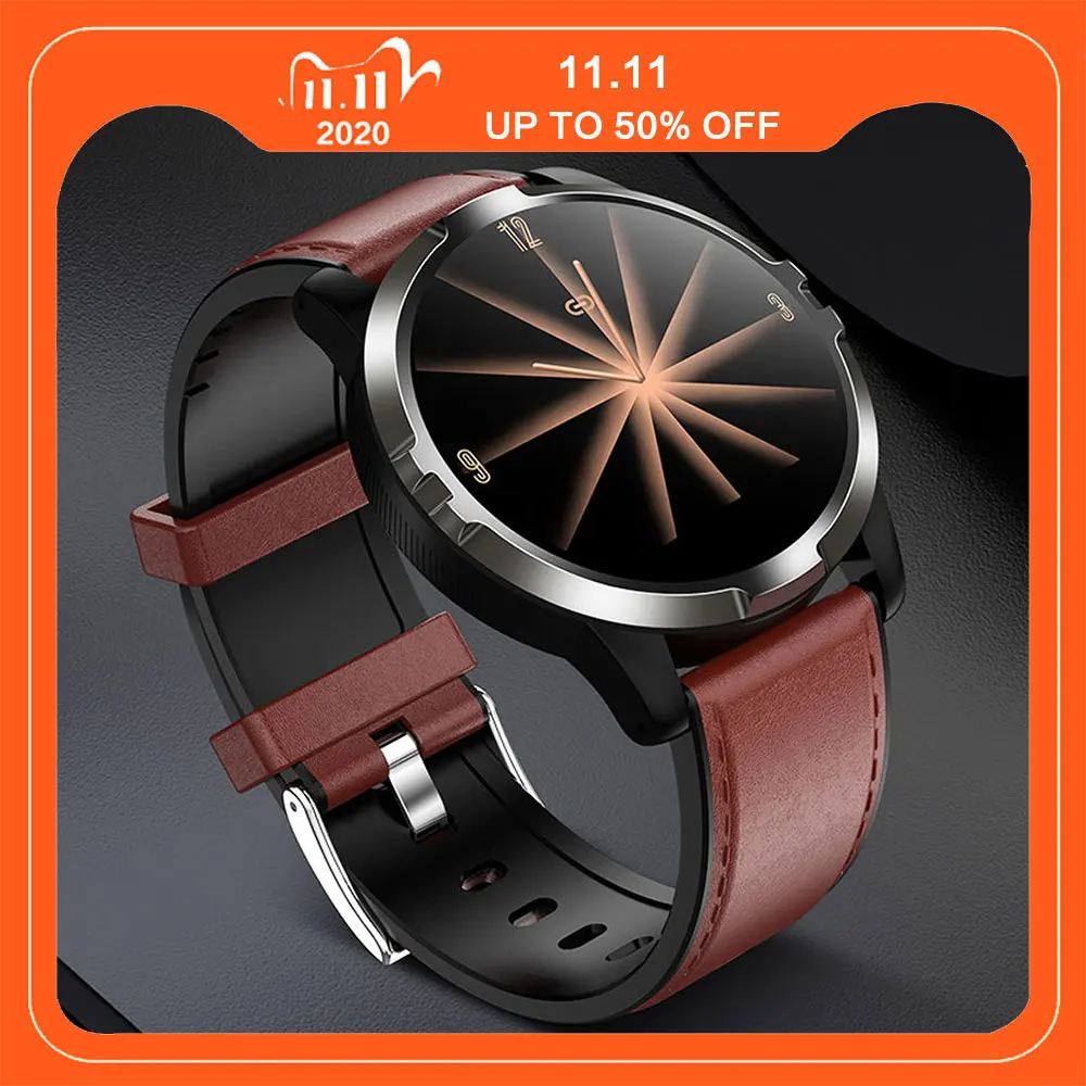 

Vintage Smart Watch Men Women ECG Heart Rate Blood Pressure Blood Oxygen Monitoring Fitness Tracker Pedometer for Android iOS