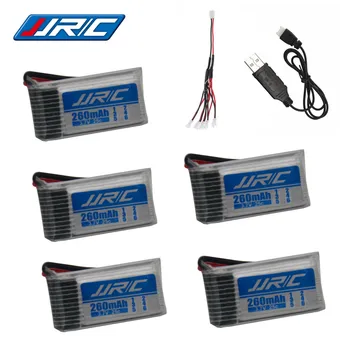 

Original Upgrade 260mAh JJRC H20 battery For H20 Syma S8 M67 U839 RC Quadcopter Parts 3.7v Lipo Battery and 3.7v Charger 6-in-1