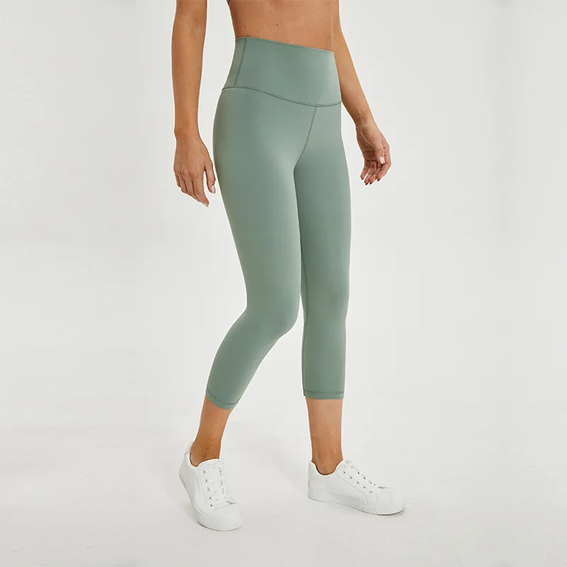 Soft Female Athletic Fitness Capri Leggings Women Stretchy High Waist Gym Sport Tights Internal Pocket Cropped Yoga Pants Women Soft Female Athletic Fitness Capri Leggings Women Stretchy High Waist Gym Sport Tights Internal Pocket Cropped Yoga Pants Women