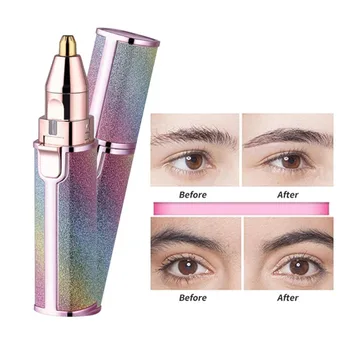 

2 In Hair Removal Shaving Electric Eyebrow Trimmer Painless Eye Brow Epilator Facial Shaving