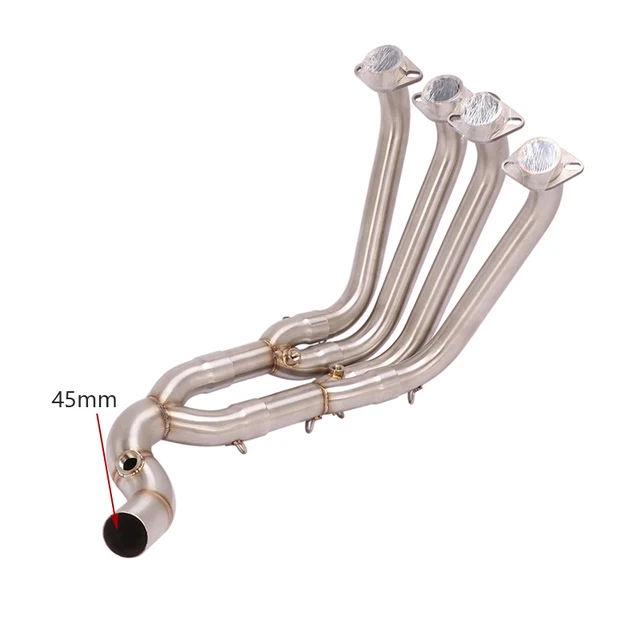 45mm for Yamaha YZF-R6 600 2017-2020 Exhaust Pipe Motorcycle Header Link Tube Slip On Original Muffler Escape Stainless Steel - - Racext 3