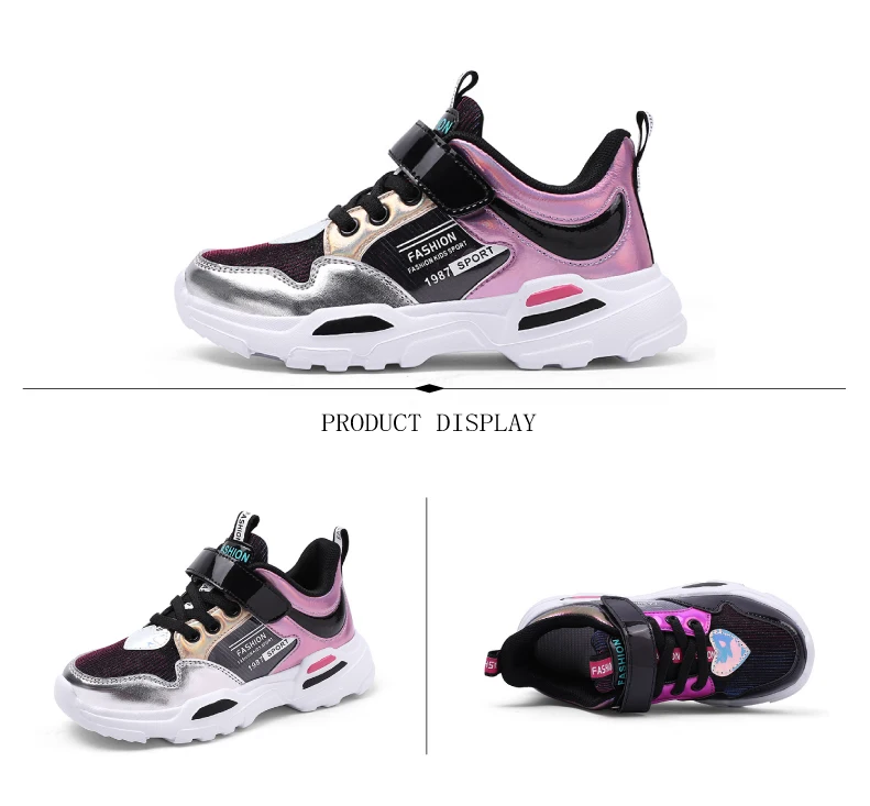 PINSEN 2019 Autumn Kids sneakers Girls Shoes Children's Sport Shoes Shining Light Casual Child Shoes For Girl chaussure enfant (7)