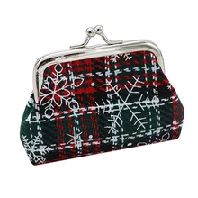 1 шт. мини Рождественский клетчатый Кошелек для монет для женщин и девочек клетчатый кошелек маленький кошелек для монет маленький подарок для рождественской вечеринки