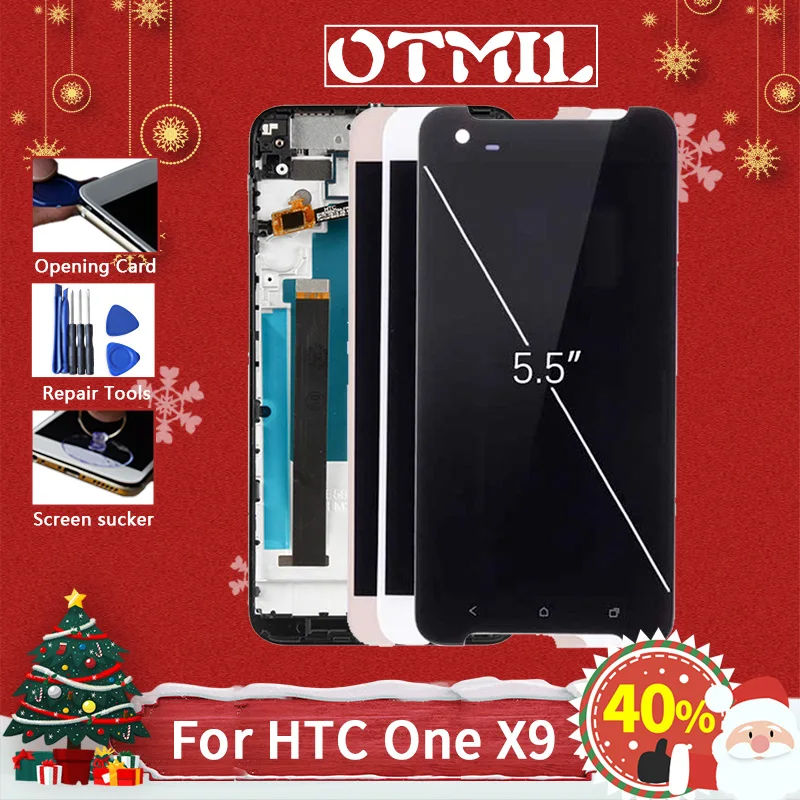 

OTMIL 5.5" IPS For HTC One X9 Full LCD Display Touch Panel Digitizer Assemble with Frame For HTC One X9 X9U LCD Replacement