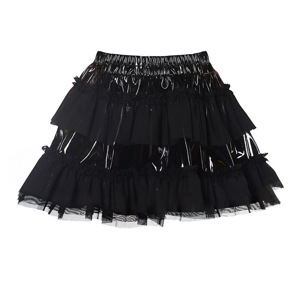 Vocole Women's Gothic Black PVC Leather 