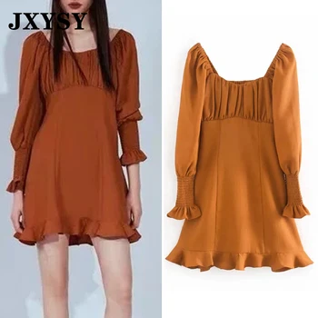 

JXYSY england high street vintage ruffles 2020 party mini summer za dress women vestidos de fiesta de noche vestidos