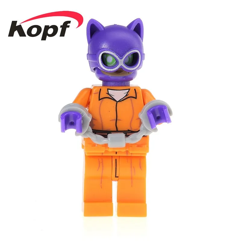 

Building Blocks Super Heroes Prison Poison Ivy Joker Catwoman Batman Cash Penguin Riddler Bricks Figures Toys For Children PG136