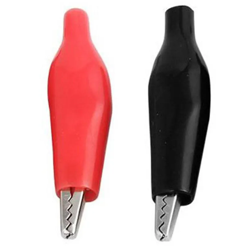 20 Pcs Alligator Clips Black Red Soft Plastic Coated Testing Probe Crocodile Test Clip Leads Electrical Equipment Supplies
