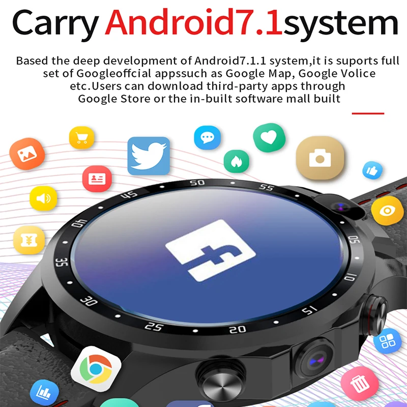 JingTider V9 4G Смарт-часы MTK6739 четырехъядерный 3 ГБ+ 32 Гб 1,6 дюйма Смарт-часы 800 мАч двойной 5.0MP камера gps Bluetooth Android 7,1 OS