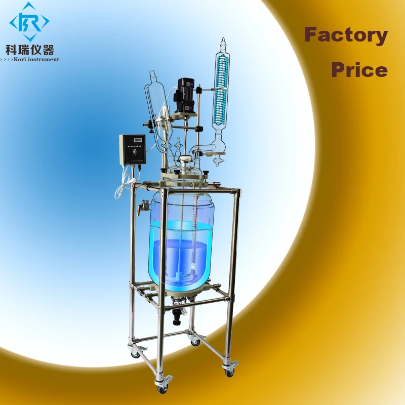 Jacketed glass reactor 