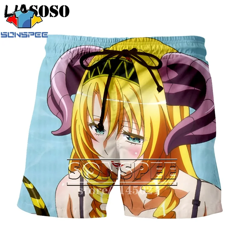 Красный 3d принт, мужские и женские длинные спортивные штаны, зимние шорты, аниме, повседневные, Nanatsu No Taizai The Seven Deadly Sins jogger shorts D06 - Цвет: Красный