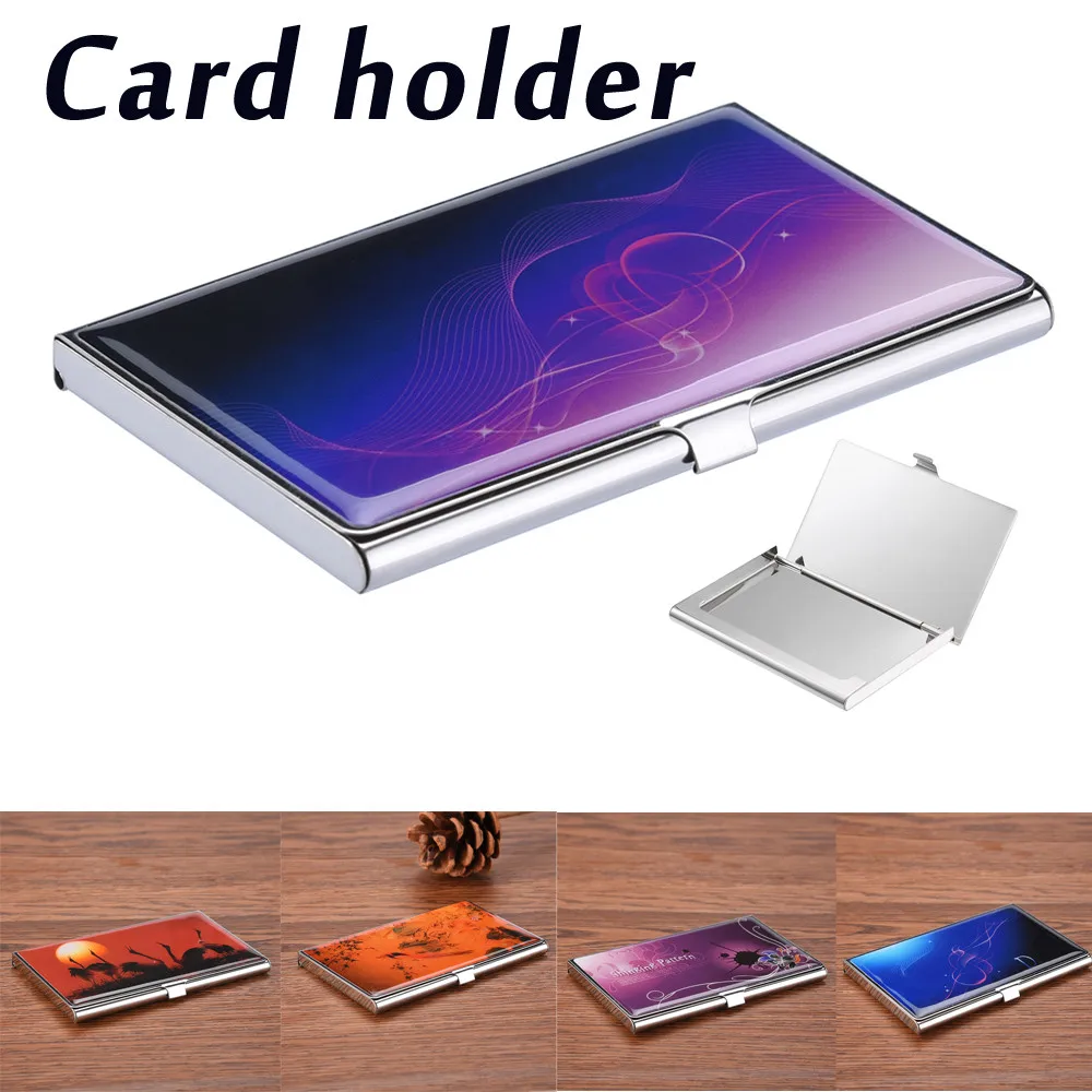 Popular Men Women Stainless Steel Aluminium fashionable design Polished surface Business ID Name Credit Card Holder Case