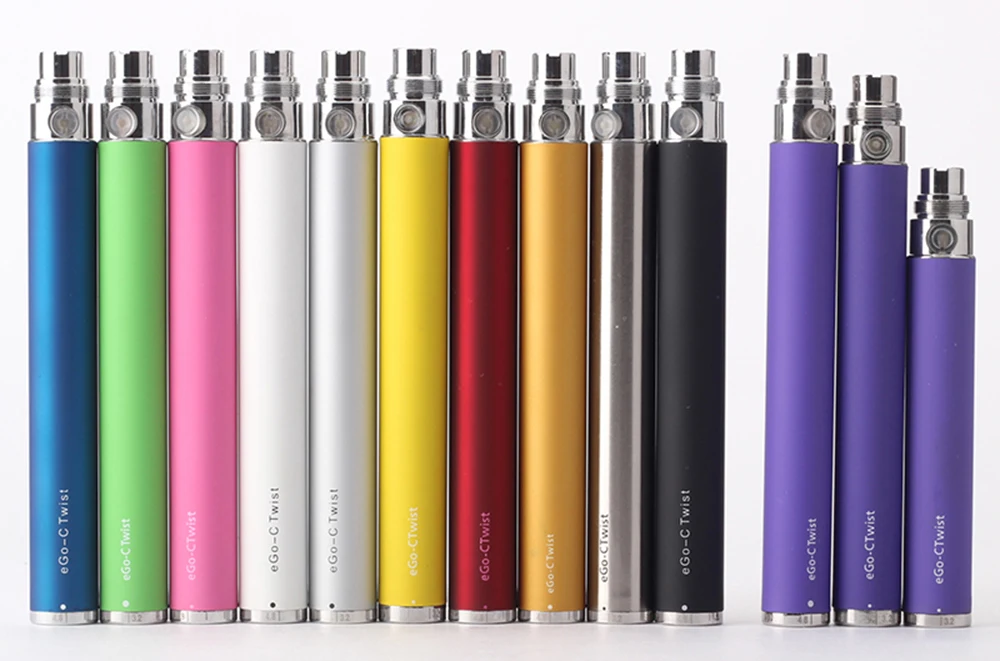 EGo-C Twist батарея Регулируемое напряжение 650/900/1100mAh электронная сигарета 3,3~ 4,3 V Ego C eCig Vape для evod eGo атомайзеры комплект