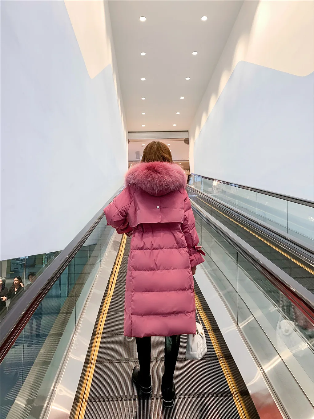 New Style Loose Thick South Korea off Season down Jacket Women's Mid-length Large Fur Collar Fashion Korean-style Coat