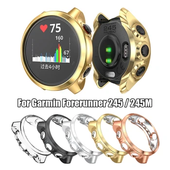 

Soft Plating TPU Watch Case Bracelet Protective Watch Cover Shell Shockproof Screen Protectors for Garmin Forerunner 245 / 245M