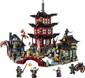 

737pcs DIY Ninja Temple Of Airjitzu Ninjagoes Smaller Version Building Blocks Set Compatible With Lepining Toy For Kids Bricks