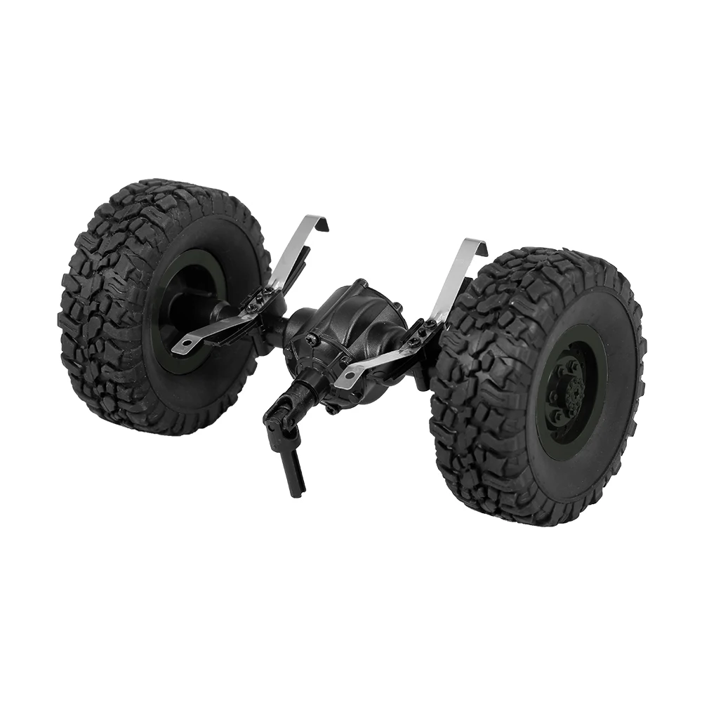 

Rear Bridge Axle Shaft Assembly w/ Tire Wheel for Q61 1/16 RC Off-road Crawler Military Truck Army Car