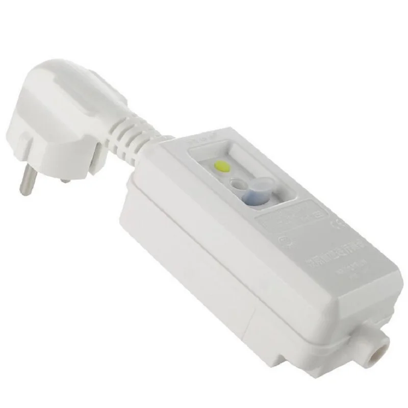 

16A 250V EU Plug Water Heater Earth Leakage Protection Electrical Plug Automatically Cut Off Power Protective Electrical Safety