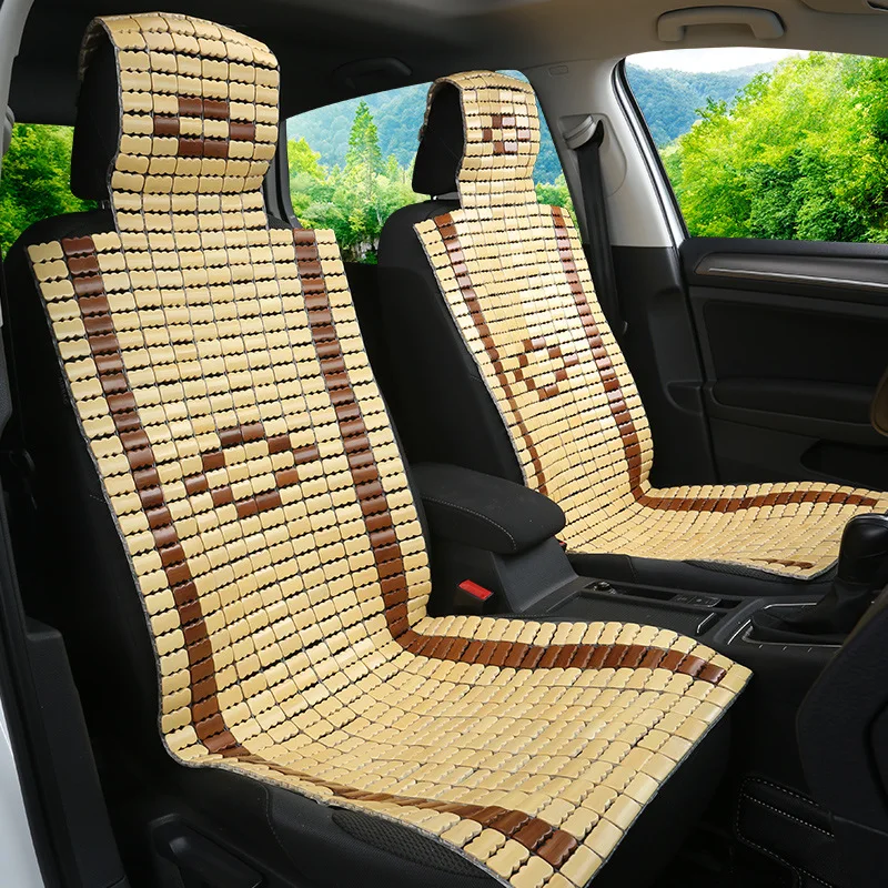 Летняя Автомобильная подушка для автомобильного сиденья, устанавливаемая вентиляция, Бамбуковая деревянная бусина, Монолитное сиденье со спинкой, подушка, летняя спальная мА