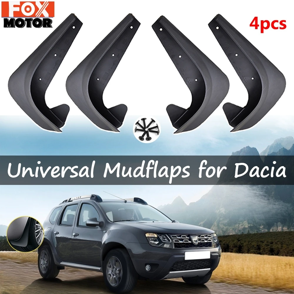 4 шт. Универсальные Брызговики Передние Задние для Dacia Dokker Duster Lodgy Logan Sandero Stepway