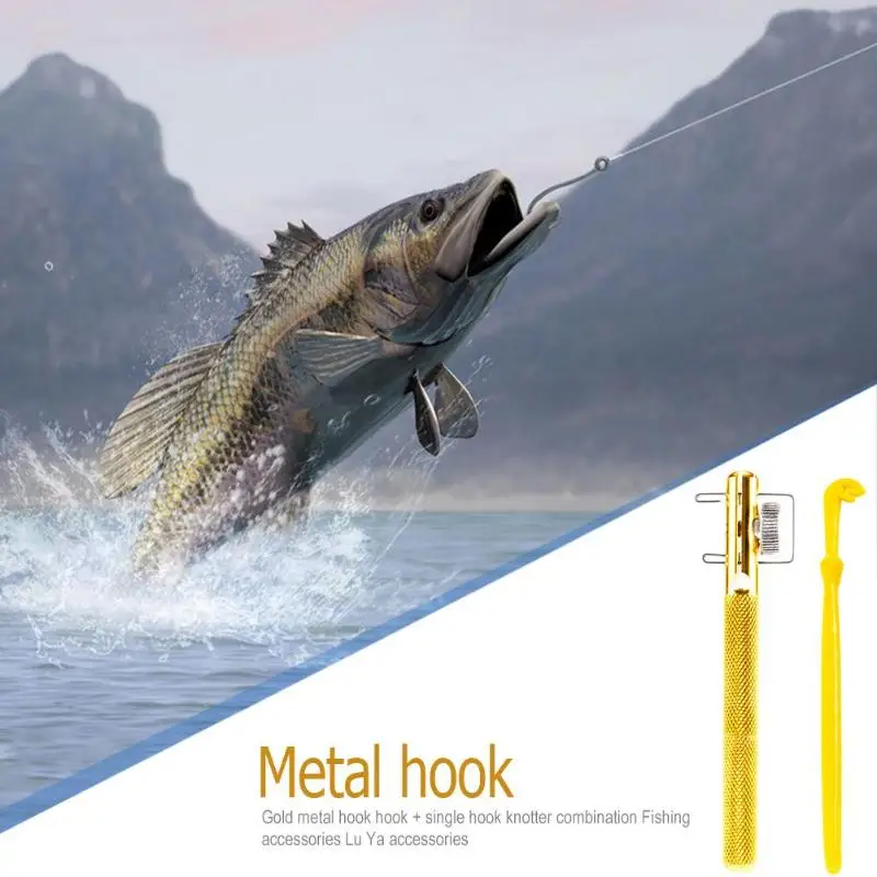 Manual Fishing Tackle Hook Line Tier Fishhook Knotter Fasten Binding Tool KV