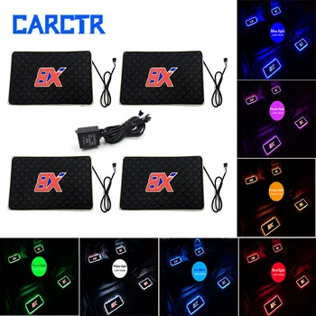 

CARCTR Car Foot Ambient Light With USB Cigarette Lighter Backlight Music Control Adapter RGB Atmosphere Lights Foot Strip Lights