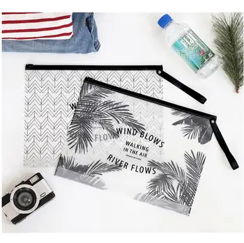 

1000pcs/lot Travel Women Clear Transparent Cosmetic Bag Small Large PVC Necessary Makeup Bag Case Bath Wash Organizer Set Pouch