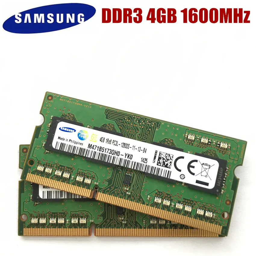 Samsung 4gb 1rx8 2rx8 Pc3 Pc3l12800s Ddr3 4g 1600 Mhz Laptop Memory  Notebook Module Sodimm Ram - Rams - AliExpress