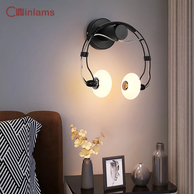 

Aluminum note shape wall light AC90V-260V Modern Minimalist Wall Lamps Living Room Bedroom Bedside LED Sconce