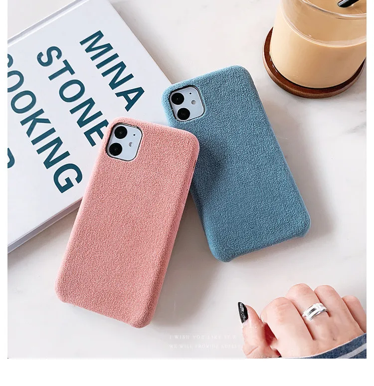 Gimfun зимний приятный на ощупь плюшевый чехол для телефона для Iphone 11 чехол из плотной ткани мягкий чехол из ТПУ для IPhone 11Pro Max Xr XsMax 7 8plus