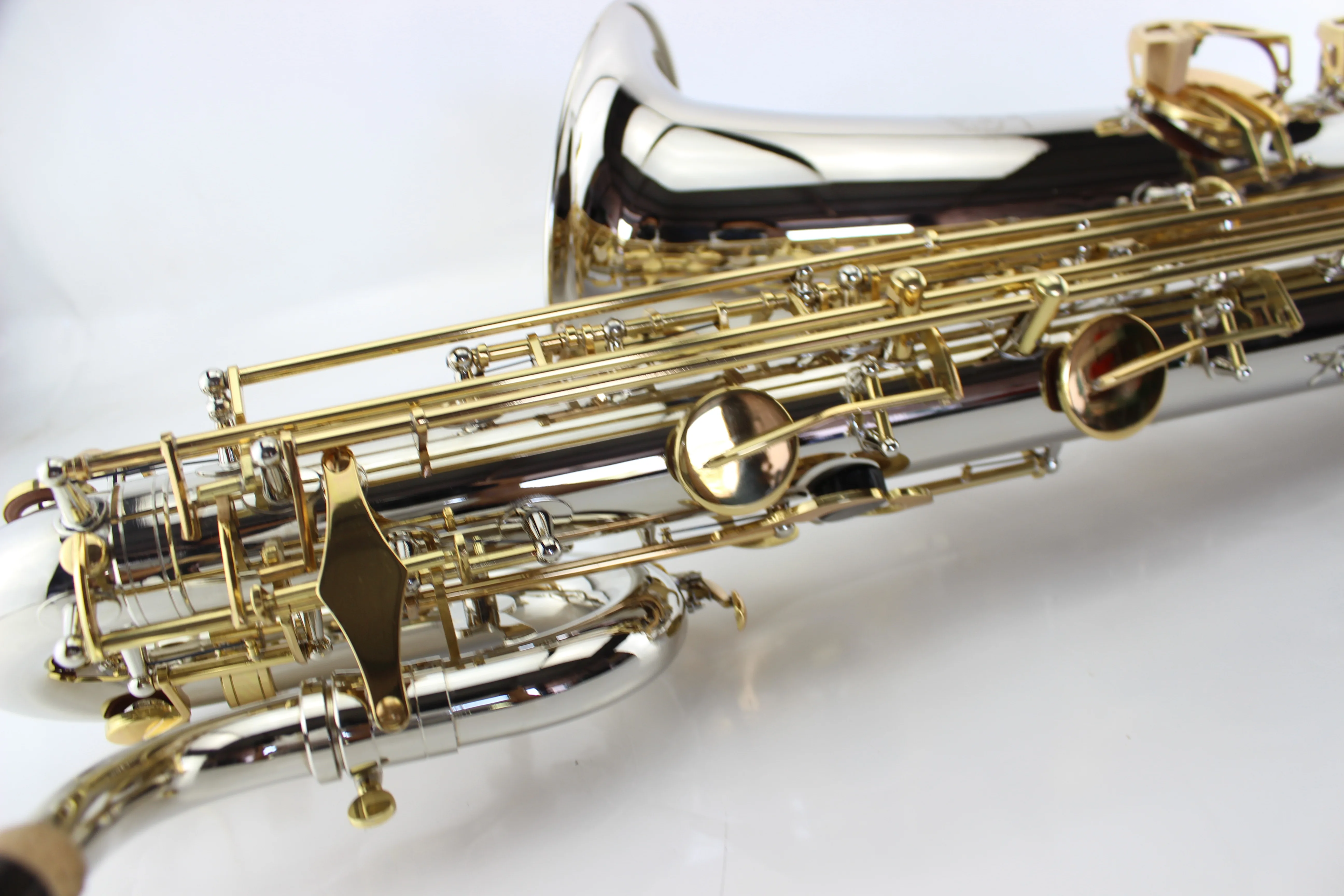 Саксофон MARGEWATE Eb Baritone латунный Nicke серебряный золотой ключ Бари Sax Новое