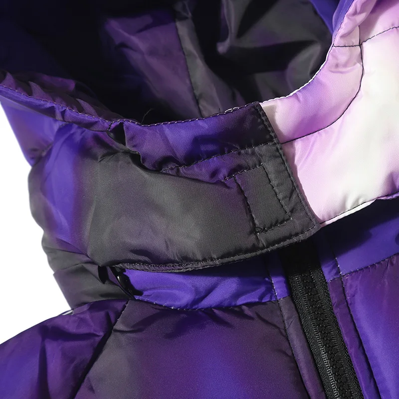 Hip Hop Hooded Jacket Parka Stripe Reflective Puffer Jacket Streetwear Men Windbreaker Harajuku Winter Padded Jacket Coat