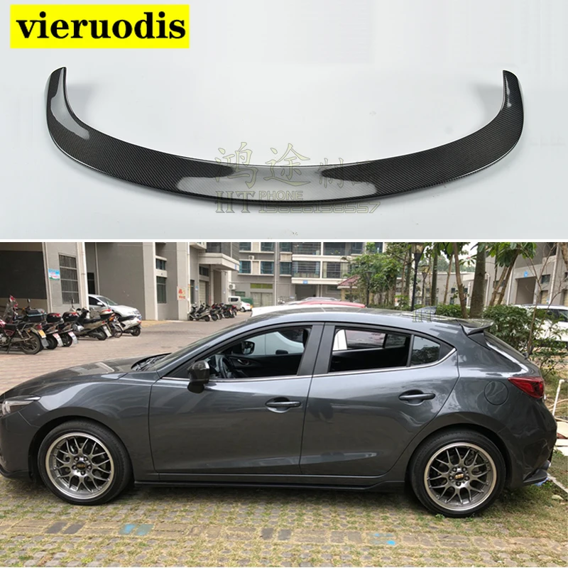 Для Mazda 3 Axela хэтчбек 2014 2015 2016 2017 ABS пластик окрашенный цвет задняя крыша багажника