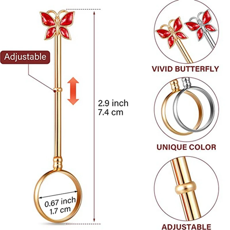 Creative Painting Oil Butterfly Smoking Ring Cigarette Holder for Male and Female