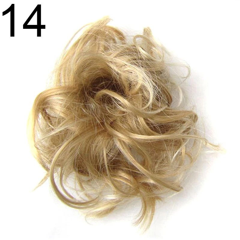 Синтетический волос кольцо кудрявый грязный пучок волос кусок волос Хвост Аксессуар для наращивания волос пончик кудрявый парик аксессуары для волос - Цвет: DJFF14