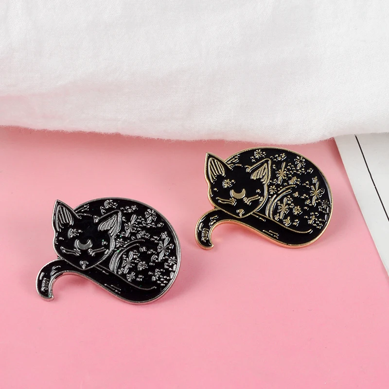 QIHE-JEWELRY-Witch-Cat-Pins-Sailor-Moon-Luna-Black-Cat-Brooches-Sleeping-Cat-Badges-Witches-Jewelry (1)