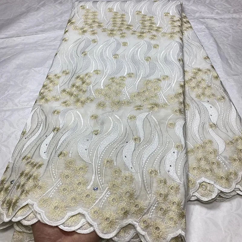 PROD 1005001854895157 5Yards New Arrival Cotton African Swiss Voile
Fabric With Stones Embroidery French Net Lace /Dubai Style Dress
Material Nigerian
