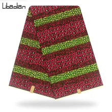 Анкара африканская хлопок воск печатает ткань высокого качества 6 ярдов Африканский батик воск ткань для нигерийских вечерние платья F909-23