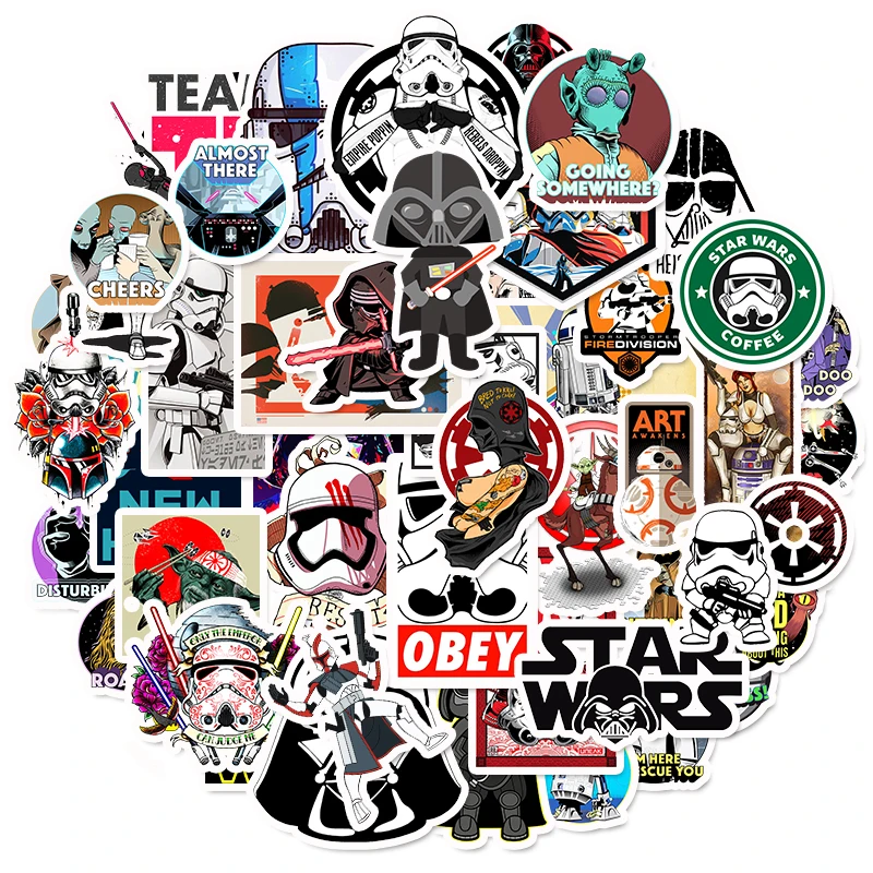 

50pcs New Cartoon Random Color Sticker Hoth Wholesale DIY Vinyl Decal Graffiti Sticker Bomb Laptop Waterproof Stickers Skate