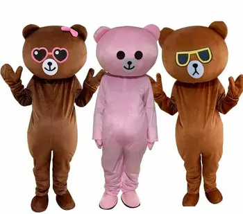 

Cartoon Brown Pink Bear Mascot Costume Suits Cosplay Party Game Dress Outfits Clothing Carnival Halloween Xmas Easter Adults