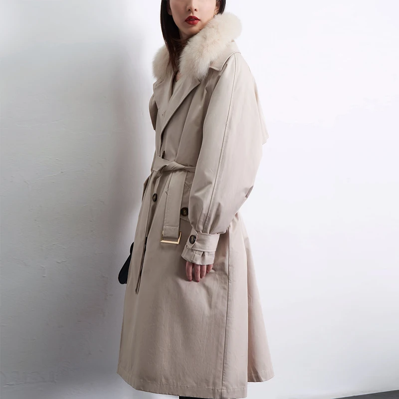 Thicken Trench Coat 2020 Down Jacket Women Winter