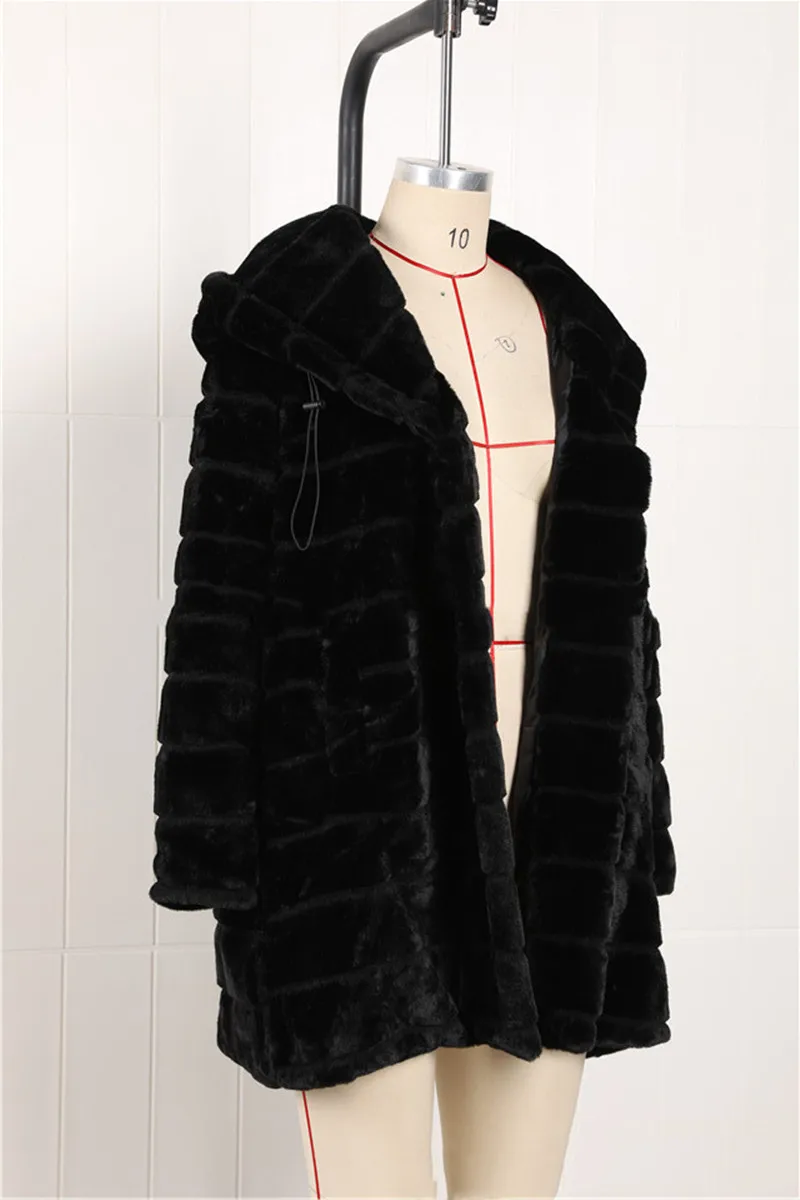 Winter Jacket High-end Imitation fur Coat Women Plush Fur Warm Jacket Female Imitation Mink Thick Long Hooded plus size 5XL Coat