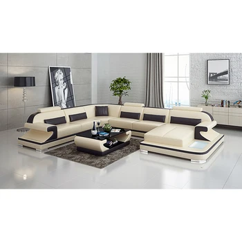 

Living Room Sofa set corner sofa speaker real genuine cow leather sectional sofas